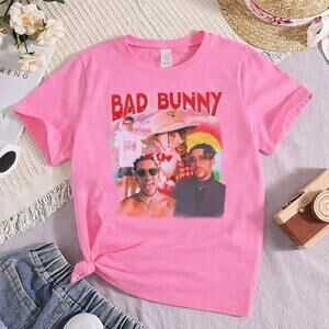 Graphic Bad Bunny 90S Rock Style Tee,  Most Wanted Tour Fan Shirt